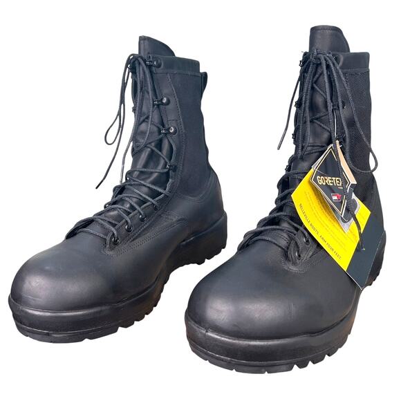 NWT Belleville 700V Wide Black Goretex Waterproof Combat Boots Size 13.5 W main image 9